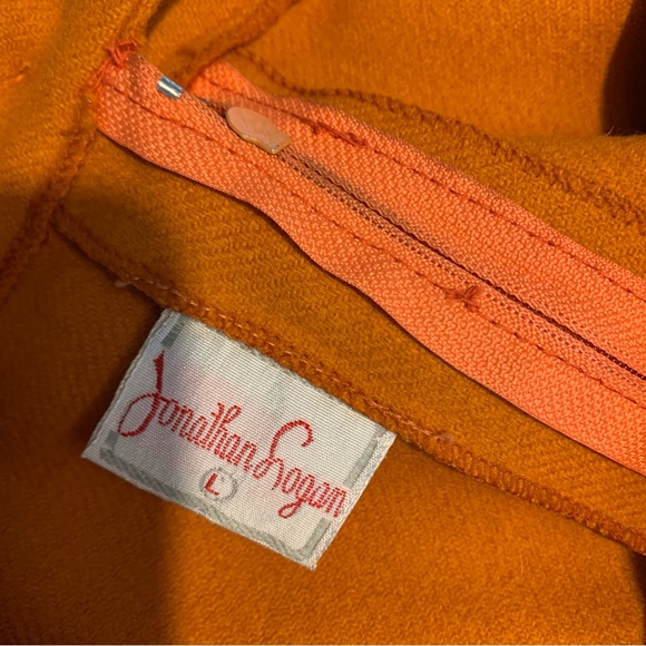 Vintage Jonathan Logan Orange Wool Skirt L - Picture 5 of 7